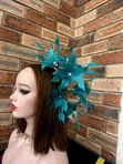 Teal Green Hair Parker Fascinator - 3