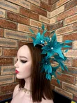 Teal Green Hair Parker Fascinator - 4