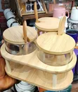 High Quality 3-in-1 Spice Jar Set with Spoon and Stand - 1