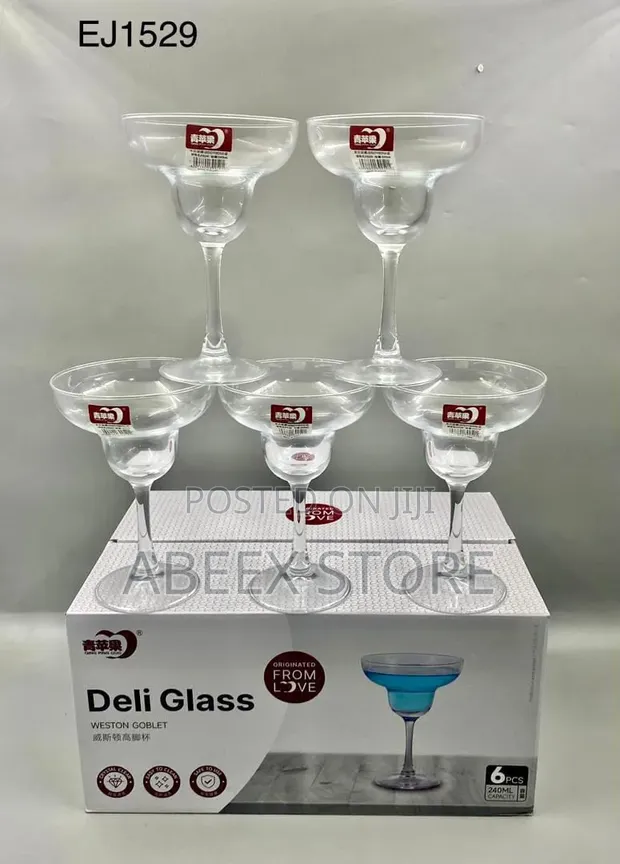 6 Piece Elegant Cocktail Glasses - 1