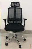 Boss Office Products Mesh Swivel Chair tare da Headrest - Baki - 1