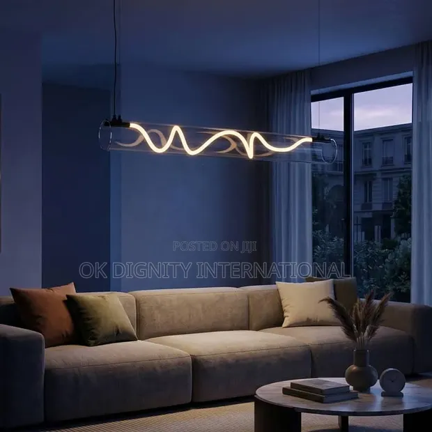 Modern Wave LED Pendant Chandelier | Luxury Linear Hanging Light - 1