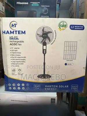 Brand New Hisense Solar Rechargeable Fan