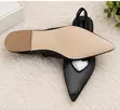 Luxury Black Slingback Flat Shoes for Ladies - 3