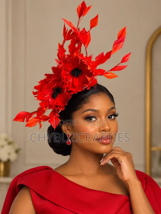 Pepper Red Fascinator - 1