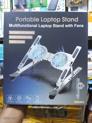 Portable Multifunctional Laptop Stand with Fans & RGB
