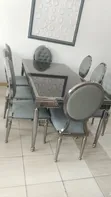 Versace 8-Seater Tempered Glass Dining Table Set - 1