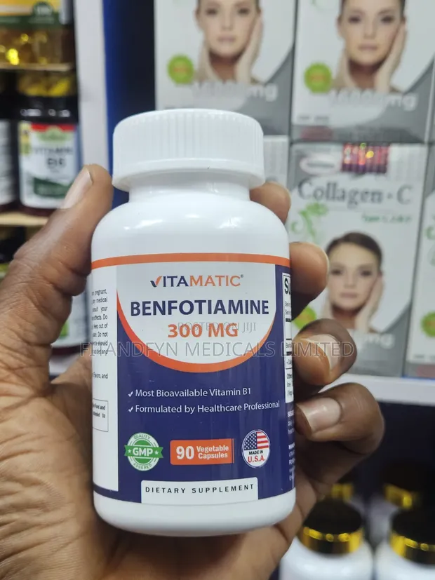 Vitamatics Benfotiamine 300mg - 90 Vegetable Capsules - 1