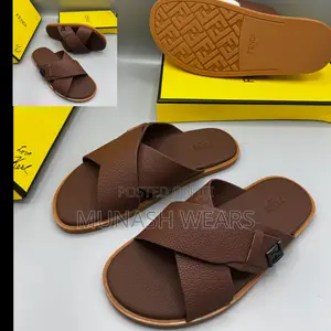 Fendi Leather Slippers - Cross & Cover Styles