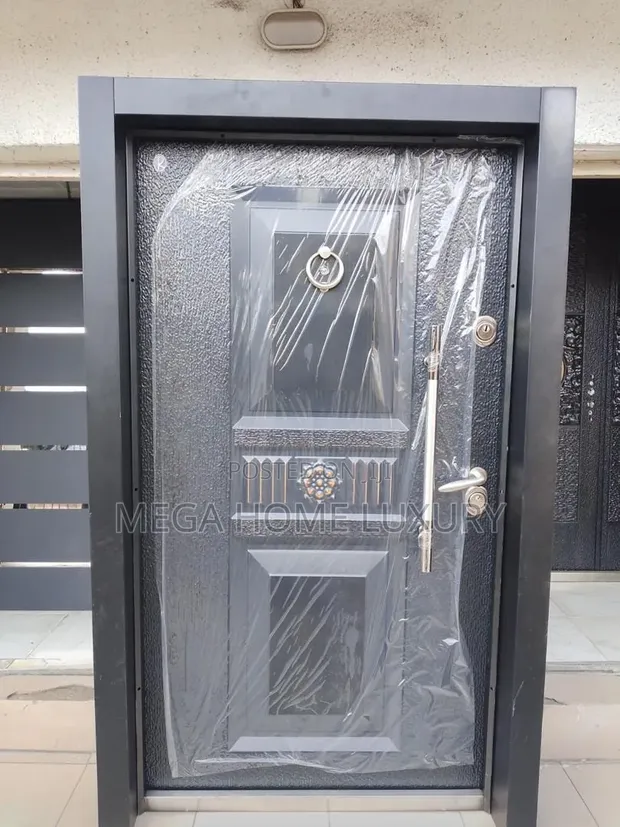 Classic Textured Dark Grey Security Door - 1