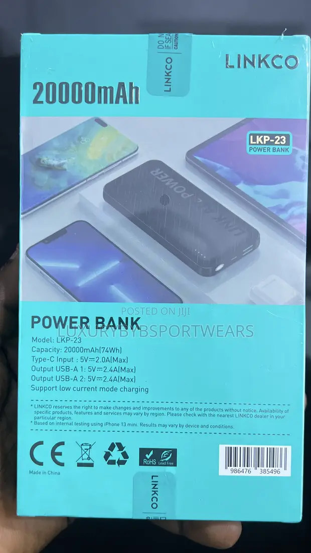 LINKCO 20,000mAh 12W Power Bank - 1