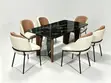 Classic Marble Dining Table with 6 Chairs - 1