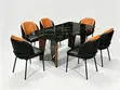 Classic Marble Dining Table with 6 Chairs - 2