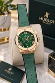 Hublot Leather Strap Watch for Men - 3