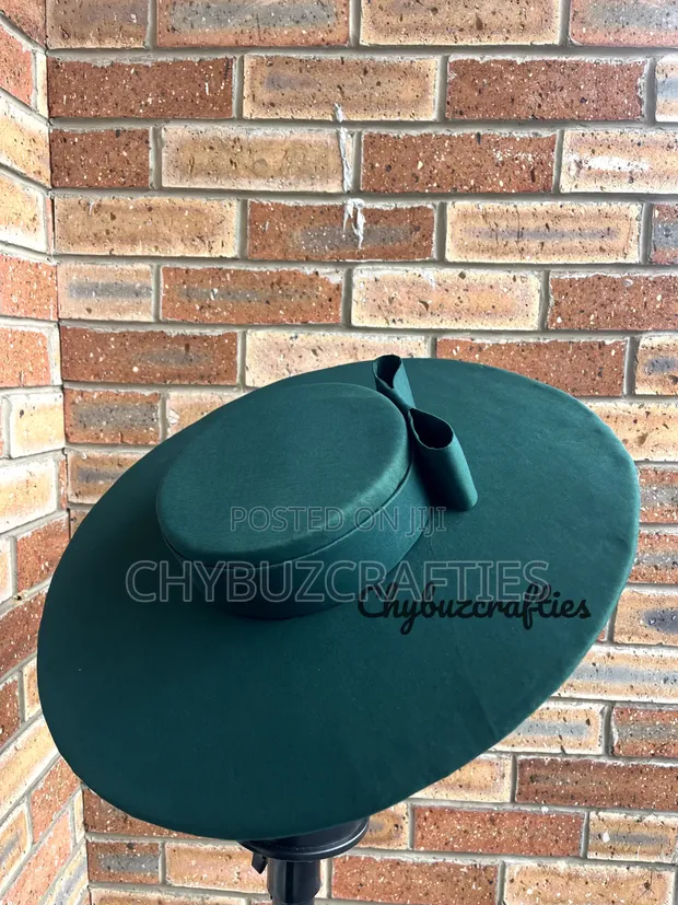 Emerald Green Boater Hat - 1