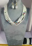 Pearl and Colored Stone Necklace - 3