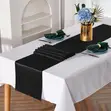 Black Table Runner don Ƙara - 4
