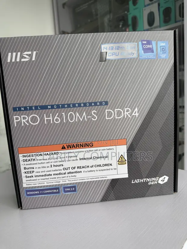 MSI Pro H610M-S DDR4 Intel Motherboard - 1