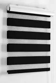 Home Interiors Black Fabric Window Blinds - 2