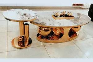 Home Interiors Oval Gold Center Table
