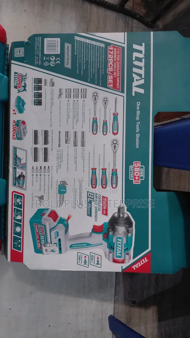 TOTAL 20V Cordless Impact Wrench Kit with Tools - 1