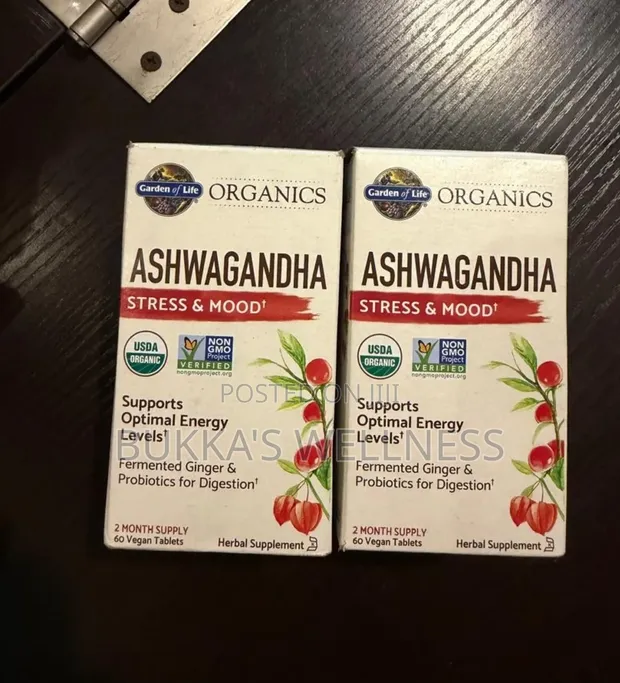 Garden of Life Organics Ashwagandha Stress & Mood - 60 Vegan Tablets - 1