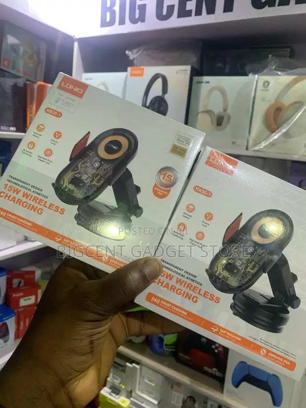 Brand New LDNIO 15W Wireless Car Holder - 1