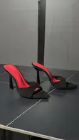 Glitzique Women's Black Transparent Pyramid Heel Shoes - EUR 37 - 2