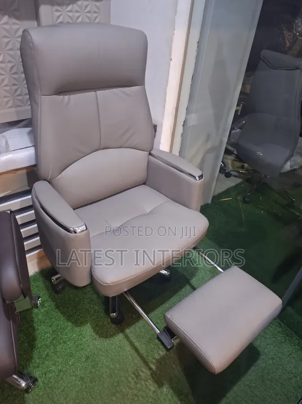 Boss Office Products Executive Office Chair with Leg Rest - 1