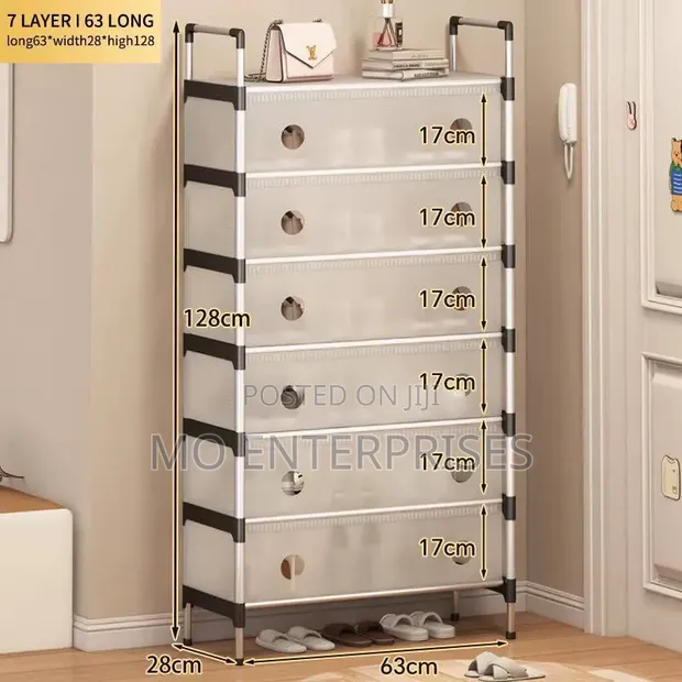 Dust Proof 7 Layer Shoe Rack - 1