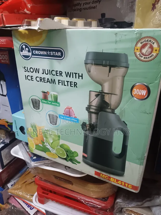 Masterchef Slow Juicer with Ice Cream Filter - 1