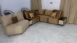 L-Shaped Living Room Couch - Brown - 2