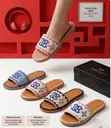 Donna Sharp Pink Embossed Logo Flat Slippers - 2