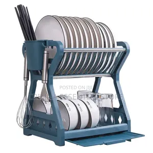 Double Layer Plastic Dish Drying Rack