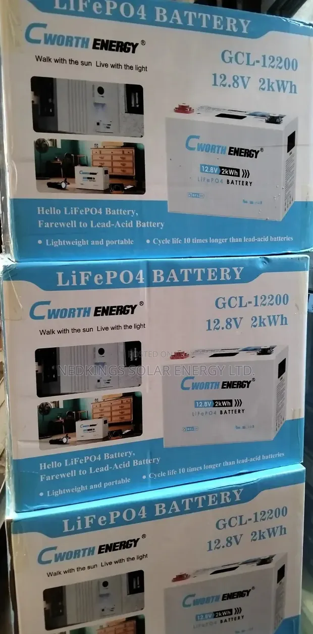 Cworth 2.56kWh 12V LiFePO4 Lithium Battery - 1