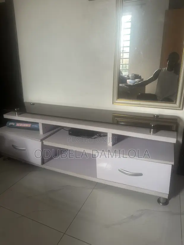 Used Home Interiors TV Console with Drawers & Shelves - 1