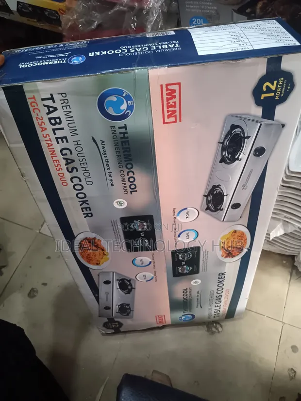 Thermocool Table Gas Cooker TGC-2SA Stainless Duo - 1