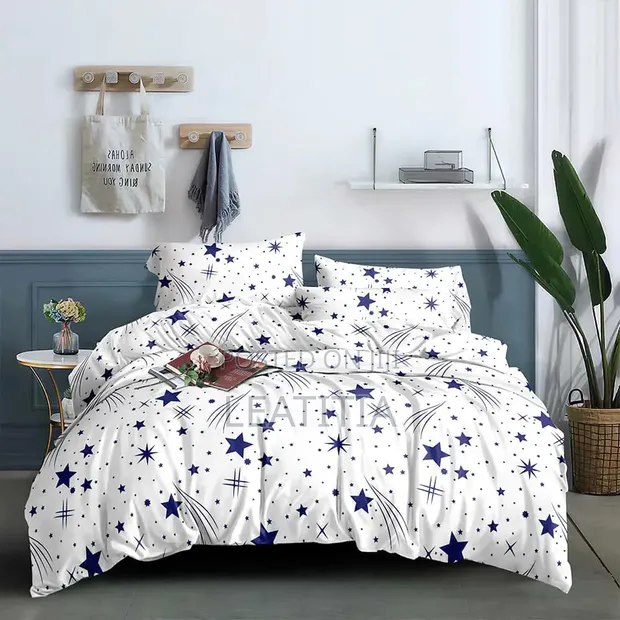 FABRIC FANTASTIC 100% Cotton Duvet Cover Set - White - 1