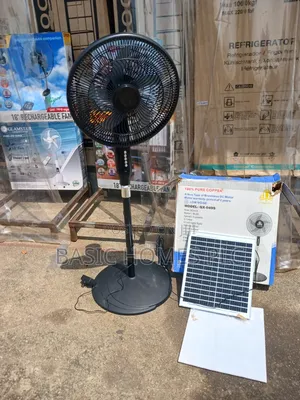 Copper Rechargeable Fan with Solar Panel