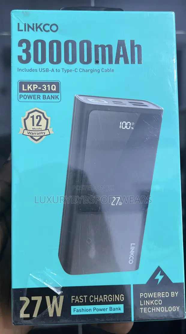 Linkco 30,000mAh 27W Type-C Power Bank - 1