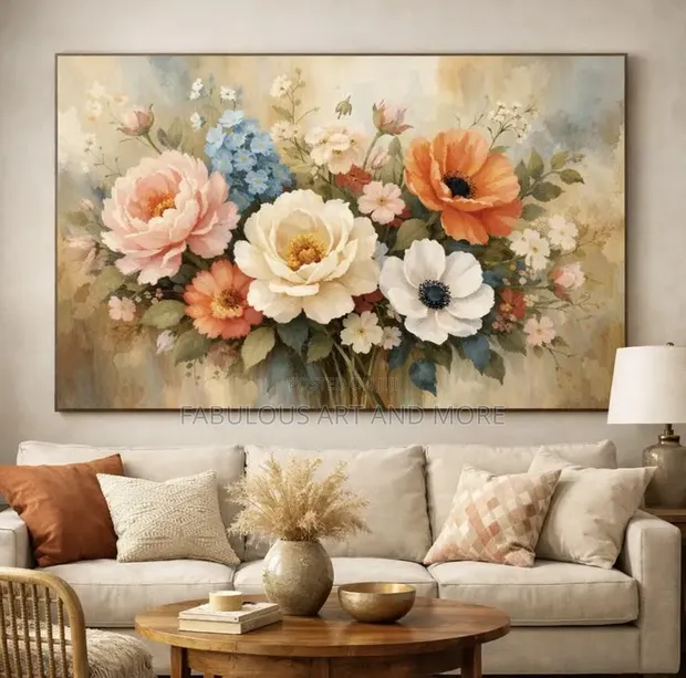 Elegant Floral Wall Art - Brand New - 1