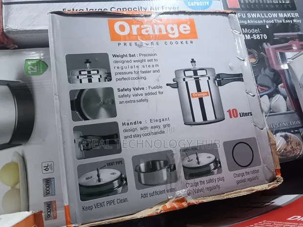 Orange 10L Pressure Cooker - 1