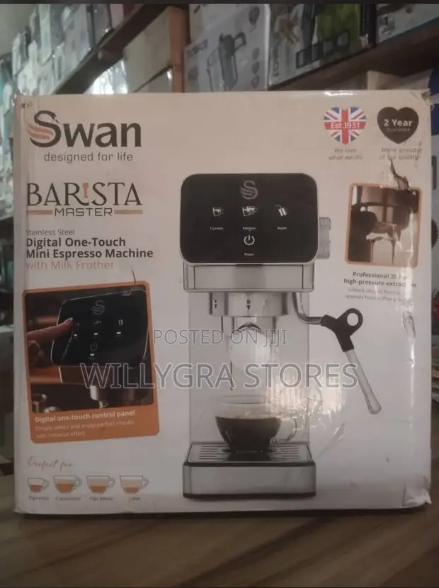 Swan Digital One-Touch Espresso Machine with Milk Frother - 1