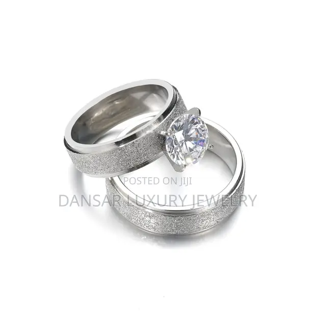 Tungsten Steel Wedding Ring Pair - 1
