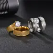 Tungsten Steel Wedding Ring Pair - 3