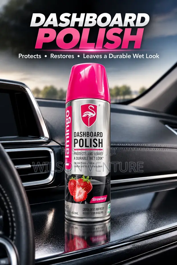 Flamingo Dashboard Polish - Strawberry Scent - 1