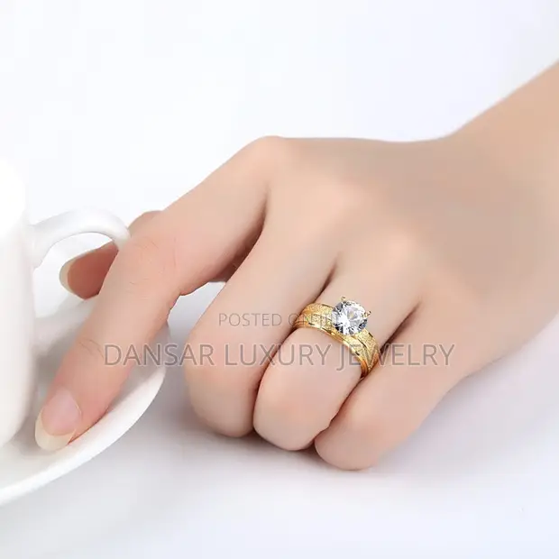 Strong Steel Gold Proposal Ring - 1