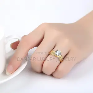 Strong Steel Gold Proposal Ring