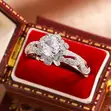 Exquisite Diamond-Imitation Proposal Ring - 1
