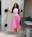 Elegant Pink Wrap Dress - Brand New - 1